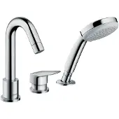 Hansgrohe Logis 3-gats badrandkraan chroom