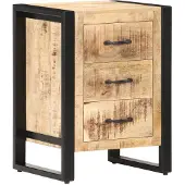 vidaXL Nachtkastje 40x35x55 cm massief mangohout