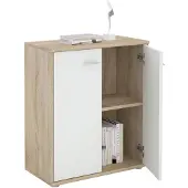 CARO-Möbel Commode TOMMY met 2 deuren - Sonoma-eik/wit