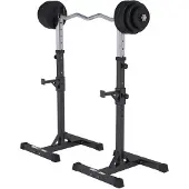 Gorilla Sports Squat en Bankdruksteunen met Halterset 35 kg kunststof