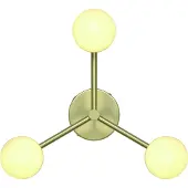Nordlux Messing plafondlamp Contina design 3-lichts