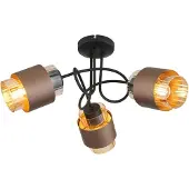 Globo Plafondlamp Milley, dimbaar, crème / amber, Woon-/ Eetkamer, Glas, plafondlamp
