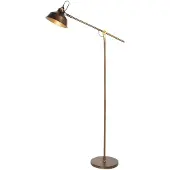 Mexlite Vloerlamp Nove, brons / oud-messing, Woon-/ Eetkamer, metaal, Industrieel design, vloerlamp