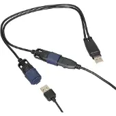 ItalyRacing USB-stekker van de -adapterkabel naar 2x USB-koppeling (nr.110)
