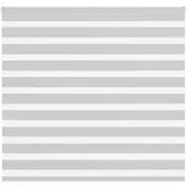 vidaXL Zebra rolgordijn 155x100 cm stofbreedte 150,9 cm lichtgrijs
