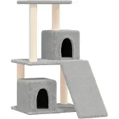 vidaXL - Kattenmeubel - met - sisal - krabpalen - 82 - cm - lichtgrijs