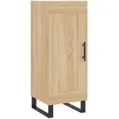 vidaXL Dressoir 34,5x34x90 cm bewerkt hout sonoma eiken