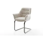 DELIFE Sledemodel Kaira-Flex geweven stof beige sledemodel vlak grafiet