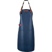 Xapron - Dallas Schort met Nekband Leer Navy - Leer - Navy
