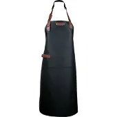 Xapron - Dallas Schort met Nekband Leer Zwart - Leer - Zwart