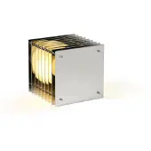 Bang Lớp Small Square Tafellamp Mirror polished stainless steel