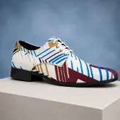 Lureaux Modern Mosaic - - Nette Kleurrijke Schoenen Met - Of Zonder - Print - Heren