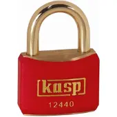Kasp K12440REDD Hangslot 40 mm Verschillend sluitend Goud-geel Sleutelslot