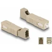 DeLOCK Optical Fiber Hybrid Coupler SC Simplex male to LC Simplex female beige