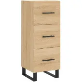 vidaXL Hoge kast 34,5x34x180 cm bewerkt hout sonoma eikenkleurig