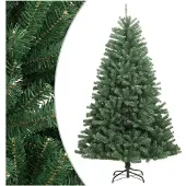 vidaXL Kunstkerstboom met scharnieren met standaard 120 cm groen