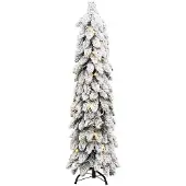 vidaXL Kunstkerstboom met verlichting en sneeuw 80 LED's 150 cm