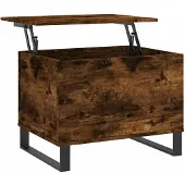 vidaXL Salontafel 60x44,5x45 cm bewerkt hout gerookt eikenkleurig