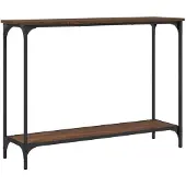 vidaXL Wandtafel 101x30,5x75 cm bewerkt hout bruin eikenkleur