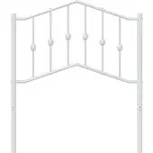 vidaXL Vervangend hoofdbord 80 cm metaal wit