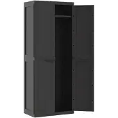 vidaXL Tuinkast 65x37x165 cm polypropeen zwart