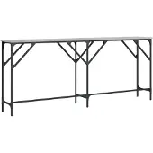 vidaXL Wandtafel 180x29x75 cm bewerkt hout grijs sonoma eikenkleurig