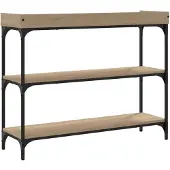 vidaXL Wandtafel met schappen 100x30x80 cm sonoma eikenkleurig