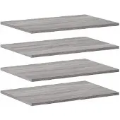 vidaXL Wandschappen 4 st 60x40x1,5 cm bewerkt hout grijs sonoma eiken