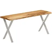 vidaXL Bankje met natuurlijke rand 105 cm massief acaciahout