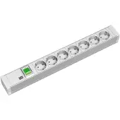 Bachmann 19" PVC 7xCEE7/3 1xschakelaar voeding 2,0m CEE7/7