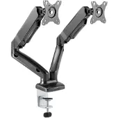 Manhattan 462501 Tafelbeugel voor monitor Aantal monteerbare displays: 2 Display(s) 43,2 cm (17) - 81,3 cm (32) Zwart Portretformaat, In hoogte verstelbaar,