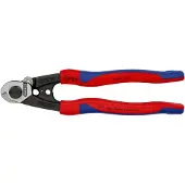 Knipex Staaldraadschaar gesmeed | Meer-componentengrepen | Lengte 190 mm | Zelfbedieningskaart/blister - 95 62 190 SB