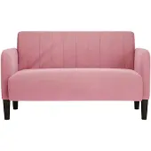 vidaXL Loveseat bank 109 cm fluweel roze