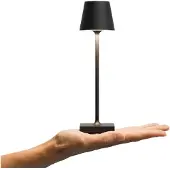 Sigor Oplaadbare tafellamp LED Nuindie pocket, 21 cm, nachtzwart, 1,4W, Flex-Mood, 2200K/2700K, IP54, Ra85, USB-C, dimbaar