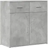 vidaXL Dressoir 79x38x80 cm bewerkt hout betongrijs