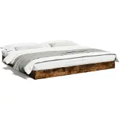 vidaXL Bedframe zonder matras hout gerookt eikenkleurig 180x200 cm