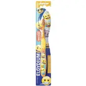 Elgydium Oral Care Junior Tandenborstel Emoji | Kinderen van 7 tot 12 Jaar | zacht 1 St Tandenborstel