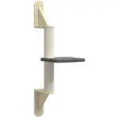 vidaXL Kattenmeubel wandgemonteerd met krabpaal 85,5 cm donkergrijs