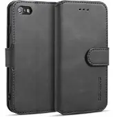 INF iPhone 7/8 mobiele case PU-leer Zwart