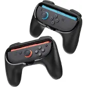 Spigen Controller Grip Geschikt voor Nintendo Switch 2 Joy-Con - NS100 Case - Ergonomisch Gamen - Linker & Rechter Joy-Con - 2-Pack (Zwart)