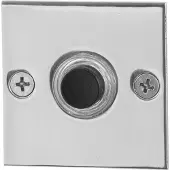 GPF bouwbeslag GPF Beldrukker RVS gepolijst vierkant 50x50x2mm met zwarte button