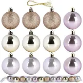 By Lille Vilde Roségouden, onbreekbare kerstboomballen van 5 cm, 12 stuks.
