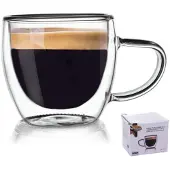 SuperMerchantEU Dubbelwandig thermisch glas voor espresso DOUBLE 100 ml