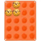 Orion Bruine siliconen muffinvorm voor kleine muffins SILLINIE