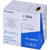 Lanberg UTP-kabel, 1 Gbps, 305 meter, CCA-draad, geel