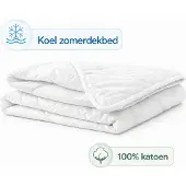 Decoware Zomerdekbed Ledikant 100x135 cm - 100% Katoen - Koel & Ademend - Verkoelend Dekbed - Warmteklasse 4 - Voor Baby