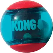 Kong Squeezz Action Honden Bal - Rubber - Rood - L - 8.3 cm