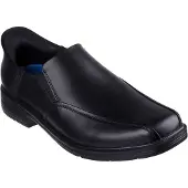 SKECHERS Caswell Frantone Leren Mannen Zwarte Instappers