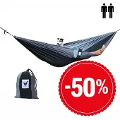 Morethanhip - XXL 2 persoons (reis)hangmat Shades of grey - 290 x 210 cm