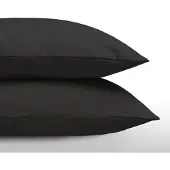 Zelesta Everyday Uni Kussensloop Set van 2 - Zwart 80x80cm